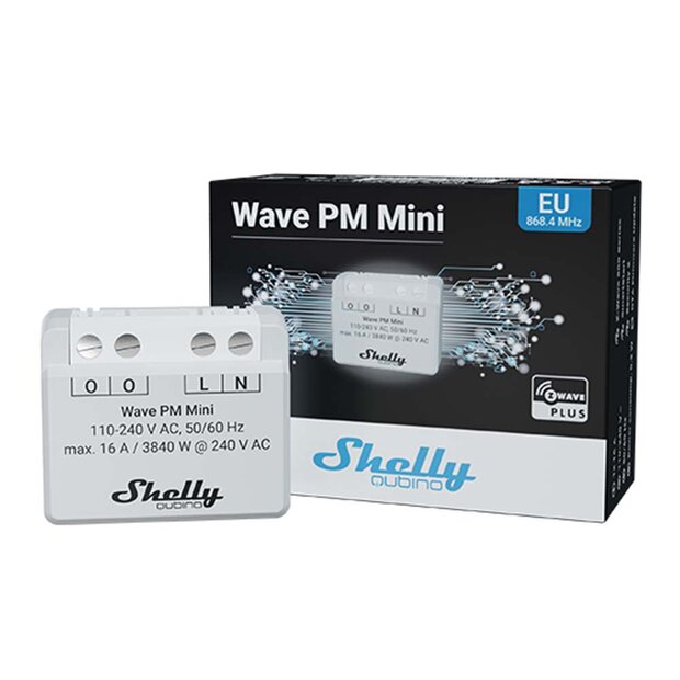 Shelly Qubino Wave PM mini - module 1 uitgang en energiemeting