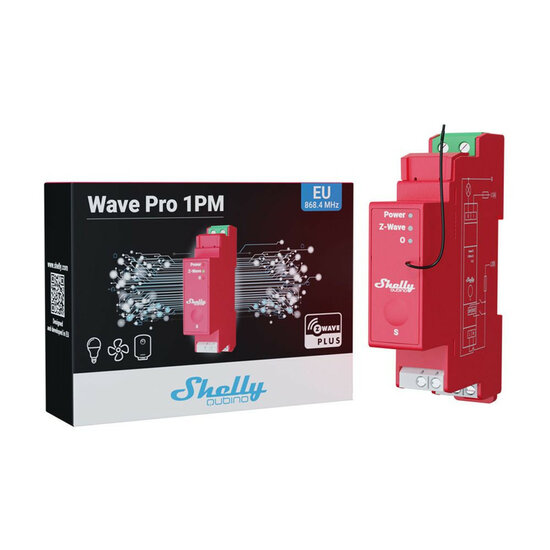 Shelly Qubino Wave 1PM - DIN rail z-wave schakelaar