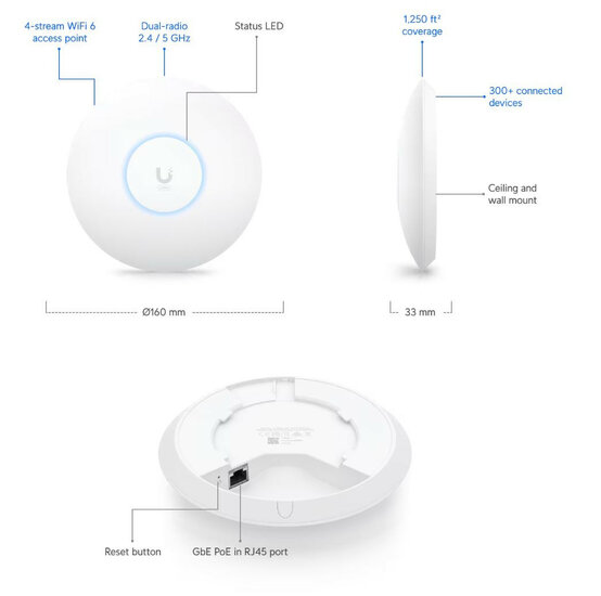 Unifi - Wifi Access Point - U6 plus
