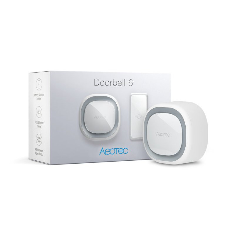 bevel Wolkenkrabber Ook Aeotec - Doorbell 6 - zwave deurbel knop en gong