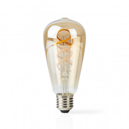 Nedis Wi-Fi Smart bulb, Warm tot Koel Wit LED Filamentlamp, groot