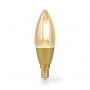 Wi-Fi SmartLife LED Filamentlamp | E14 | 470 lm | 4.9 W | Warm Wit | 1800 - 3000 K | Glas | Kaars