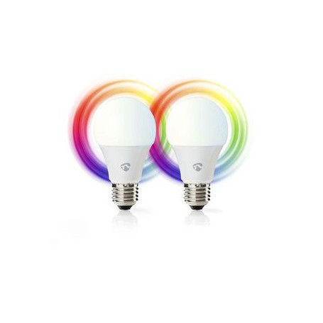 Wi-Fi smart LED-lamp | Full-Colour en warm -wit | E27 | 2-Pack